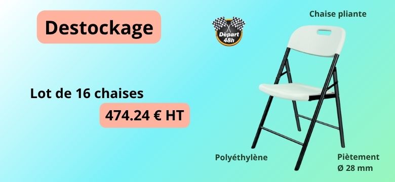 Chaise pliante en promo